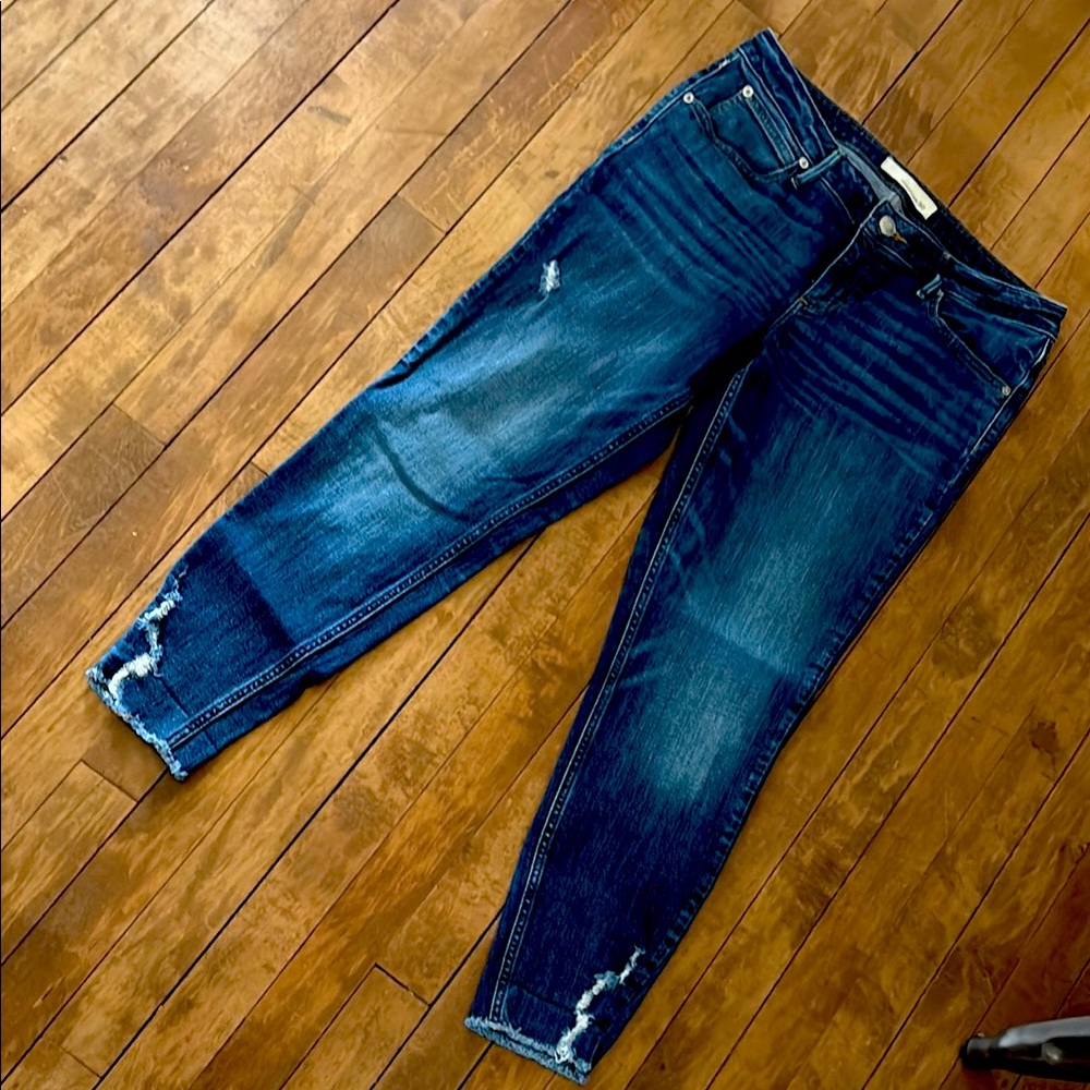 Women's Blue Distressed Jeans